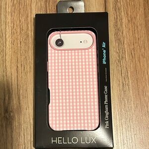 Hello Lux | Pink Gingham iPhone 17 Air Phone Case